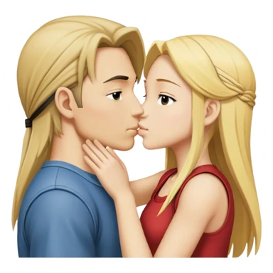 Edward and winry kiss sticker