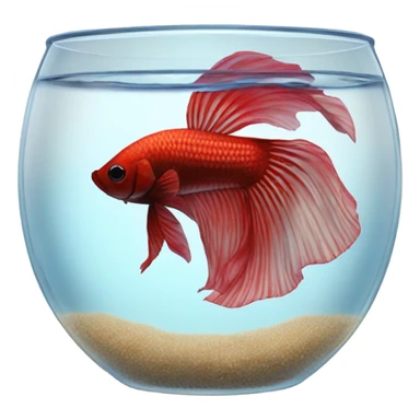 Over halfmoon Betta fish in bowl  sticker