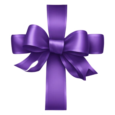 purple ribbon sticker