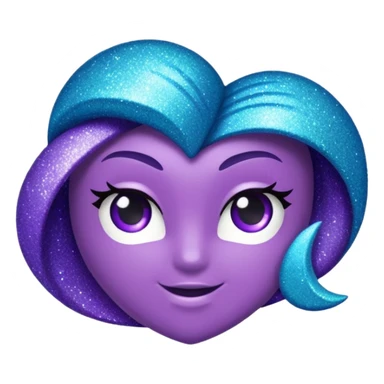 Glitter Roxo e Ciano Seta para direita sticker