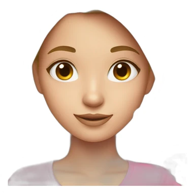 girl wearing a pink top taking a selfie sticker