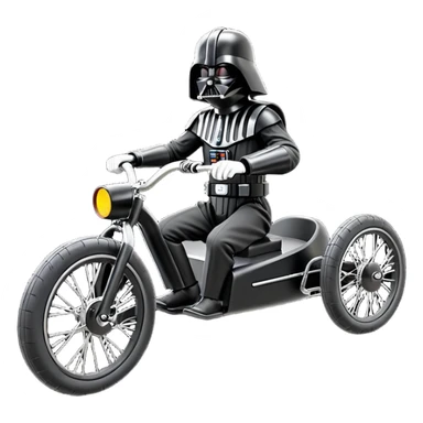 Darth Vader’s electric cyclekart with advanced rugged suspension and steering  sticker