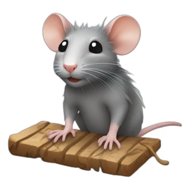 Rat sur une raton laveur sticker
