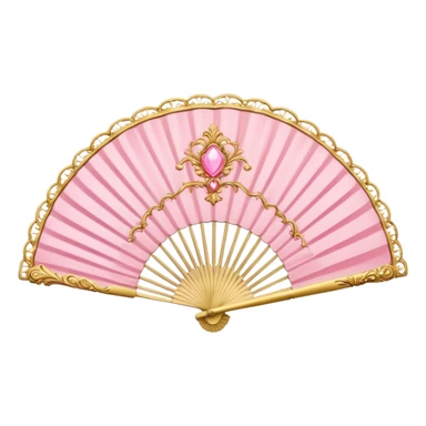 rococo pink fan sticker