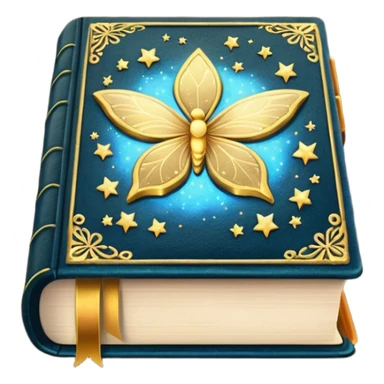 closed book with glowing edges and fairy dust, no characters sticker