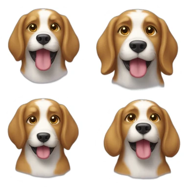 Un chat sur un chien sticker