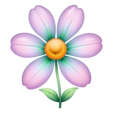 Pastel transparent flower sticker