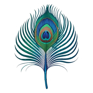 Peacock feathers one feather sticker