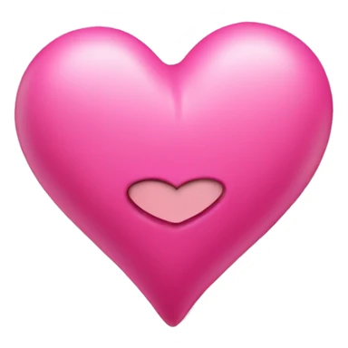 pink heart with another heart slightly behind floating above sticker