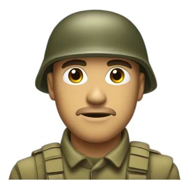 thousand yard stare soldier face sticker