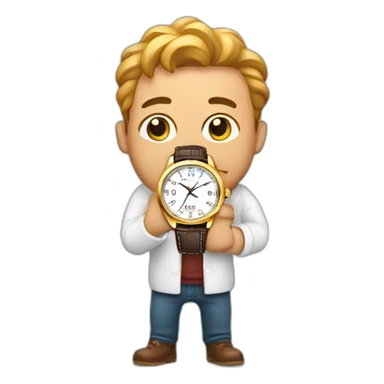 a lazy holding a luxury watch sticker