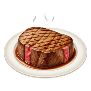 Steak on a plate sticker