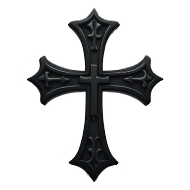 black gothic cross  sticker