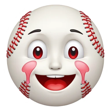 Baseball crying happy tears  sticker