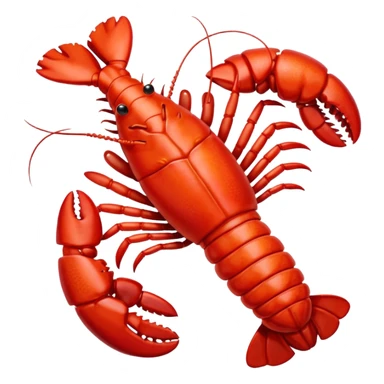 lobster tail, vibrant, simple, clear sticker