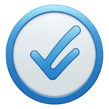 Blue circle Verification tick sticker