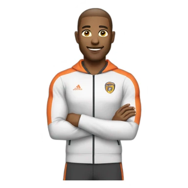 A male football director wearing tracksuit  sticker
