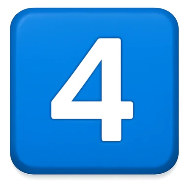 blue square emoji that says "4" sticker