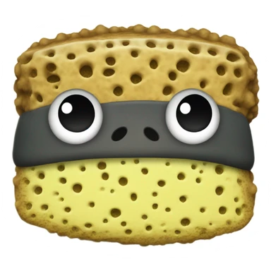 Sponge with suit and face sticker