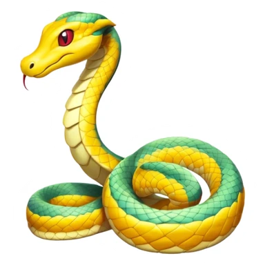 Colorful Seviper-Dragonair-snake-hybrid, full body, sticker