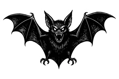 Halloween bat, make scary position, remove background   sticker