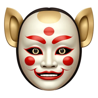 Japanese Noh Mask sticker