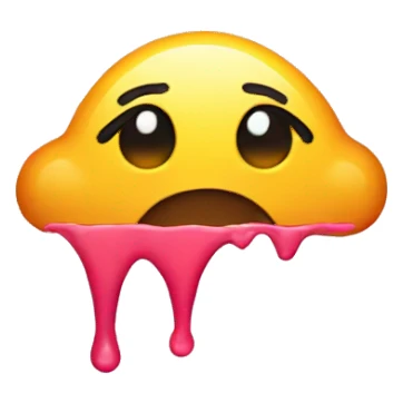 Melting emoji with heart eyes sticker