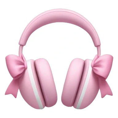 Pink AirPod max headphones with little pink bows sticker