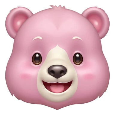 Beary  sparkling eyes, wide smile, rosy cheeks, joyful expression, pastel colors, soft lighting, kawaii anime style sticker