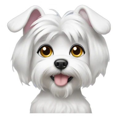 maltese with disney ears  sticker
