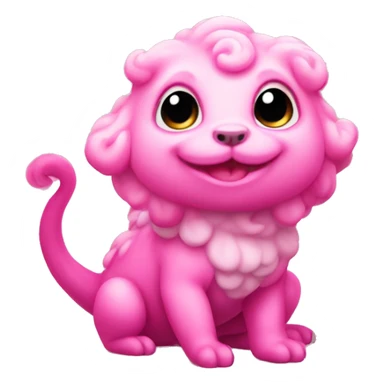 Cute pink acolotl sticker
