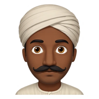 mustache middle east man,Big black mustache. sticker