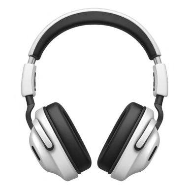 White headphones sticker