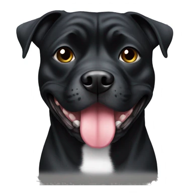 black staffie sticker