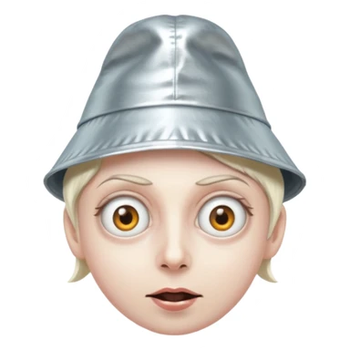 foil hat crazy eye sticker