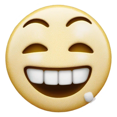 smiley face with white sugar on nose sticker