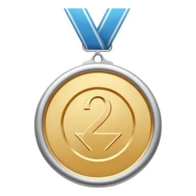 silver medal with no engraved on it sticker