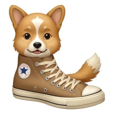 Dog wearing converse shoes sticker
