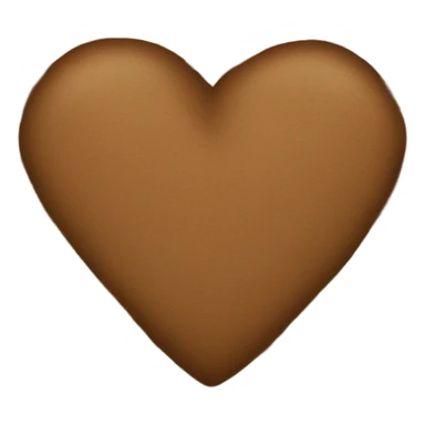 Brown flannel heart sticker