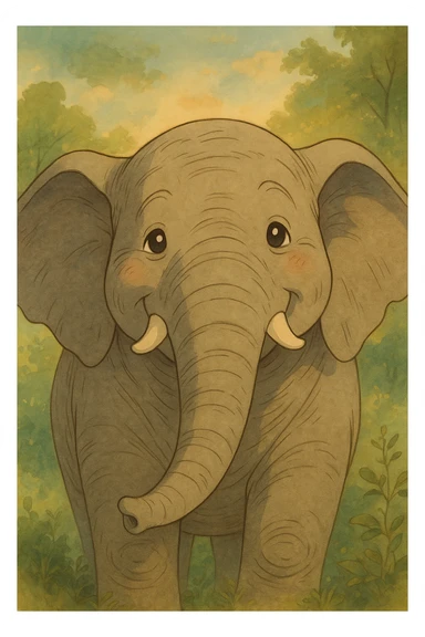 smiling elephant sticker