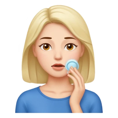 a woman taking dih sticker