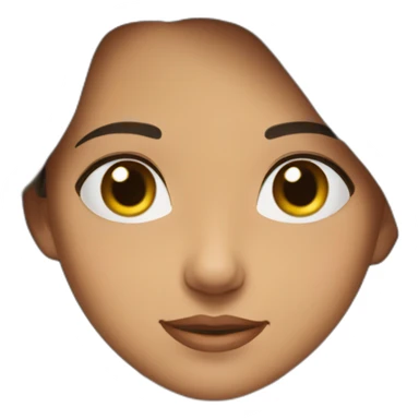 fille brune qui lève les yeux au ciel sticker