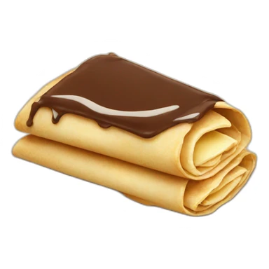 crêpe with nutella filling, wrapped in paper sticker