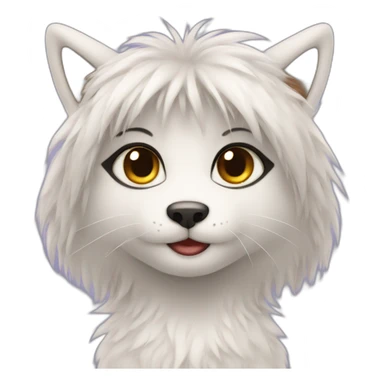 furry girl sticker