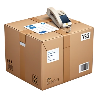 phone number and parcel delivery and online store sticker