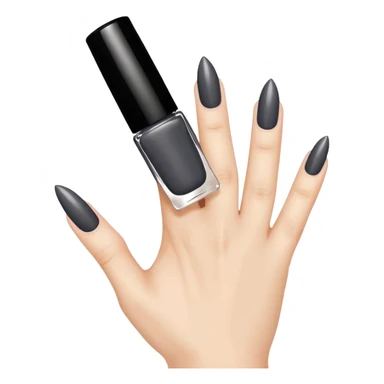 Christian Louboutin dark grey nail polish  sticker