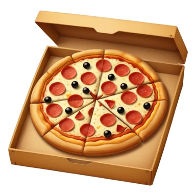 Pizza in an open box sticker