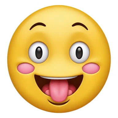 make a cross eyed esotropia emoji with tounge out sticker