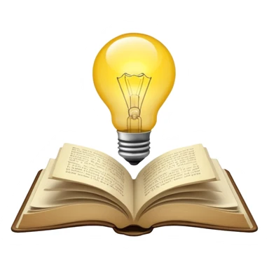 open book with a light bulb above it sticker