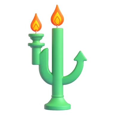 Add a green dollar sign to the stylized candlestick chart stock buy signal emoji, keep upward movement, no text, preserve 3D style, with no background. sticker